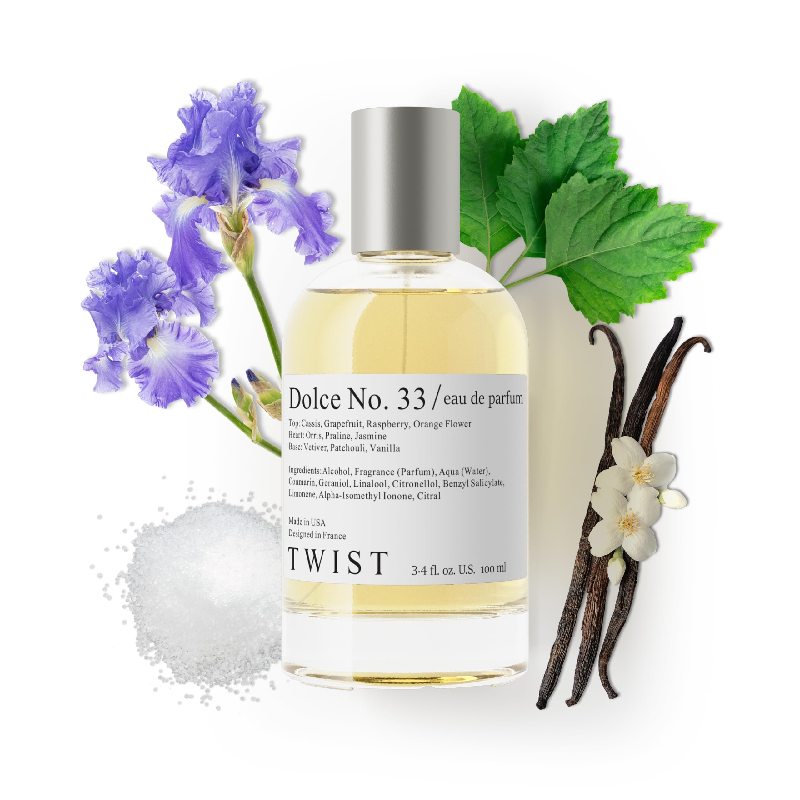Twist Dolce No. 33 - Eau De Parfum Inspired by La V. E. Belle, Long-Lasting Perfume For Women, Gourmand & Floral, Vegan, Clean Ingredients, Fragrance - Spray 100 ml | 3.4 fl. oz. - Product Image