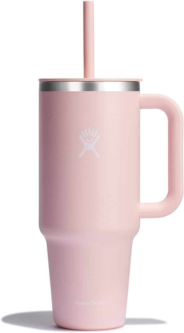 Hydro Flask Travel Tumbler with Handle, Lid and Straw - Insulated Stainless Steel in 40 Oz Trillium - Product Image