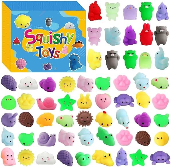 200 Pcs Mochi Squishy Toys, Kawaii Squishies Bulk Party Favors for Kids 4-8 8-12 Boys Girls Toddlers Teens, Gifts for Eastet Egg Fillers Birthday Party Classroom Prizes Goodie Bag Stuffers - Product Image