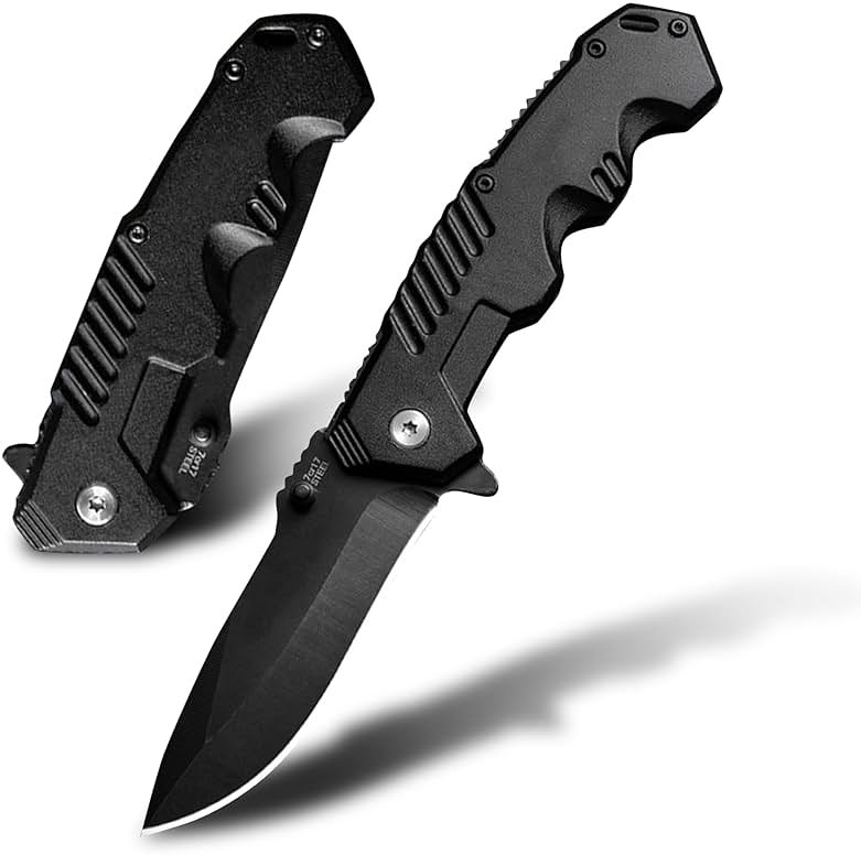 AOSILEY Pocket Folding Knife with Stainless Steel Point Lock Blade Knives and Lightweight Lockback Multi-Tool for Camping, Outdoor, Hunting，Survival and EDC - Product Image