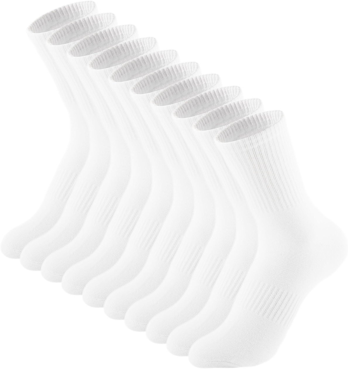 Irisbear Womens Crew Socks Casual Athletic Gym LightWeight Thin Cotton Socks 5 Pairs - Product Image