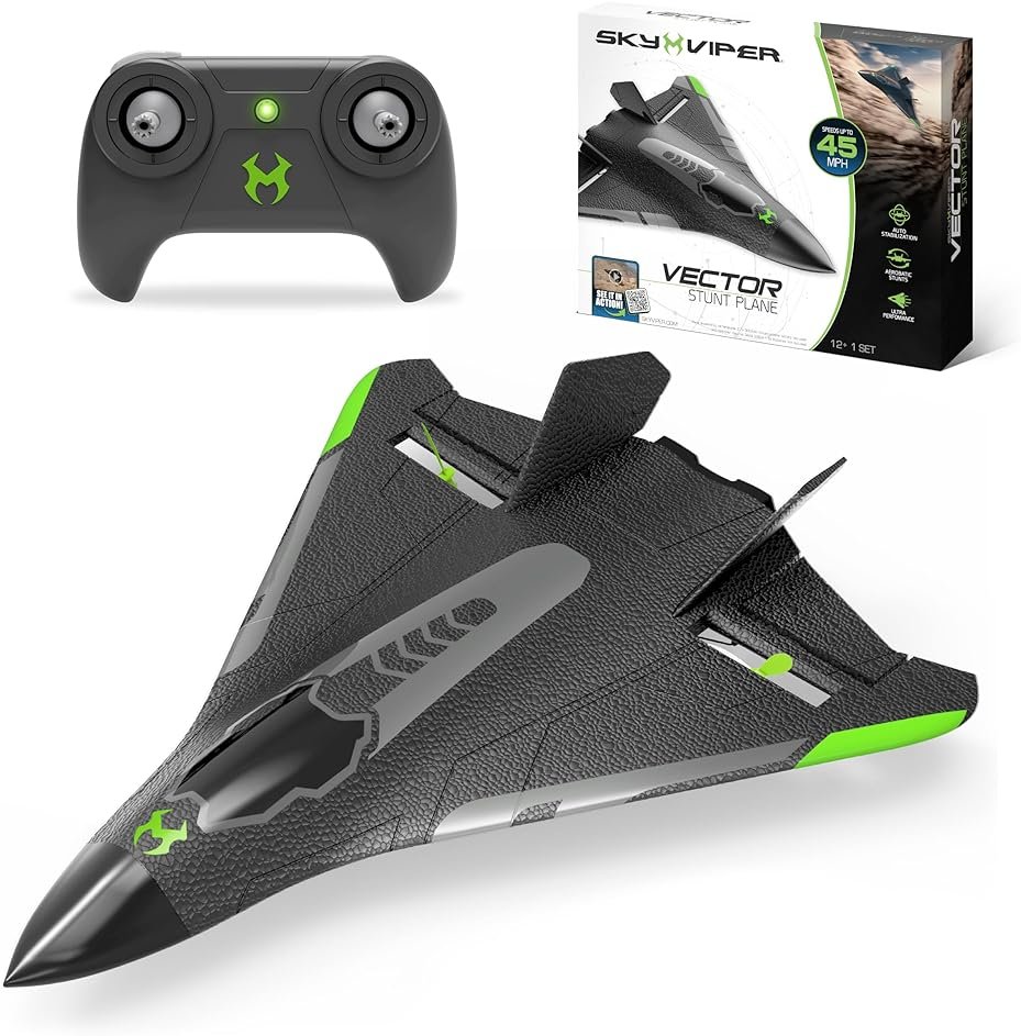 Sky Viper Vector Performance RC Plane, up to 45 MPH, 1-Touch Stunts, Rechargeable Battery - Product Image