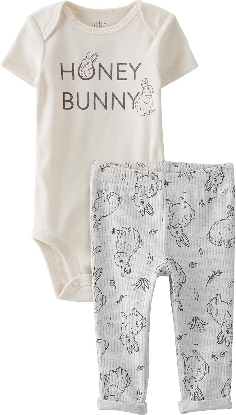 little planet by carter's Unisex Baby 2-piece Bodysuit and Pant Set Made With Organic Cotton - Product Image