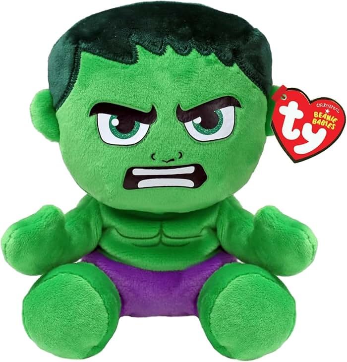 TY Beanie Babies Hulk (Soft Body) - 6", Green - Product Image