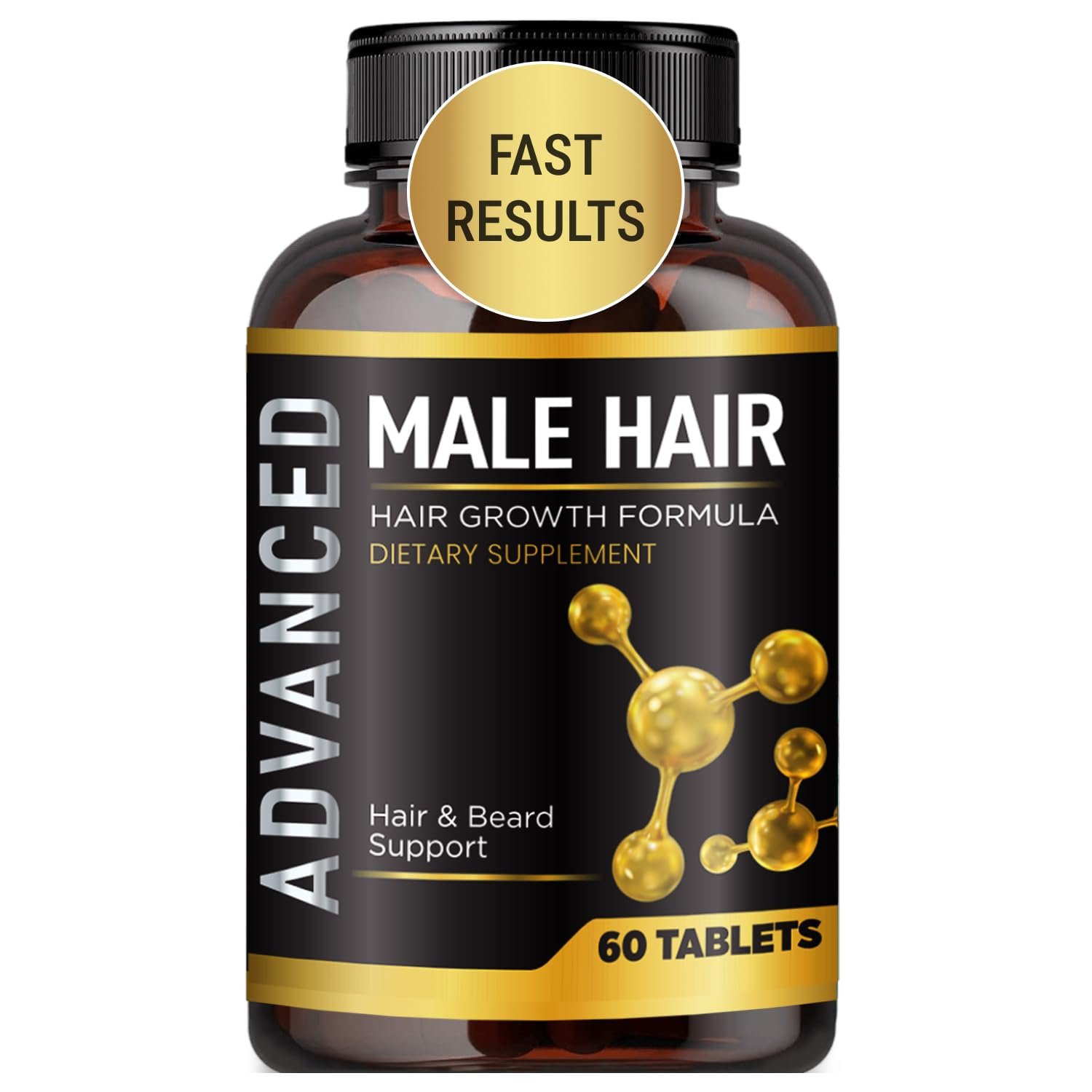 Hair Growth Vitamins For Men-Anti Hair Loss Support Vitamins Pills & Dht Blocker For Men.Regrow Hair & Beard Growth Supplement For Thicker Fuller & Stronger Hair. Support Thinning Hair With Biotin. - Product Image
