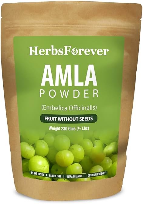 Herbsforever Amla Powder | Phyllanthus Emblica | Rich in Vitamin C & Natural Antioxidants | Supports Healthy Immunity & Digestion | Vegan, Non-GMO Superfood | 230g (8.1 oz) (230_GMS) - Product Image