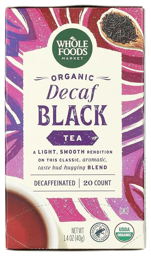 Whole Foods Market, Tea Black Decaf Organic, 20 Count - Product Image