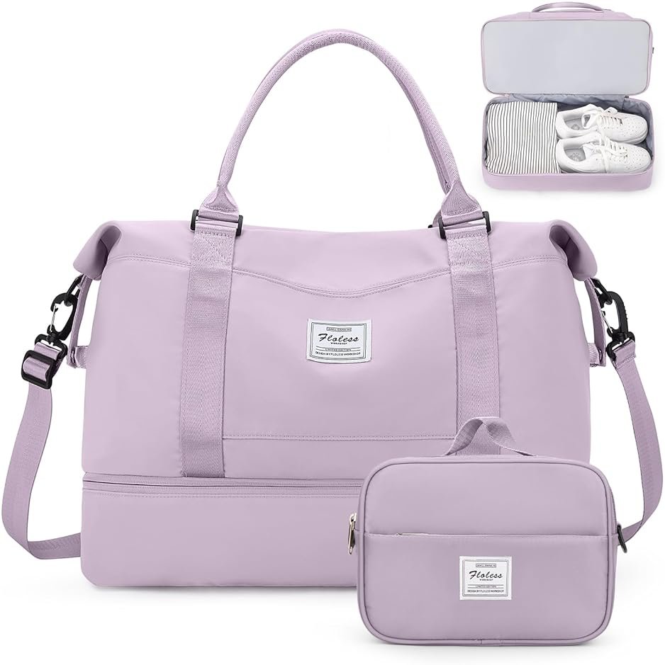 Weekender Bags for Women,Personal Item Travel Bag with Shoes Compartment,Overnight Travel Duffel Bag with Toiletry Bag - Product Image