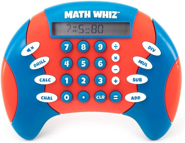 Educational Insights Math Whiz - Electronic Math Games, Addition, Subtraction, Division, and Multiplication Game, Handheld Games for Kids, Interactive STEM Learning Tools for Ages 6+ - Product Image