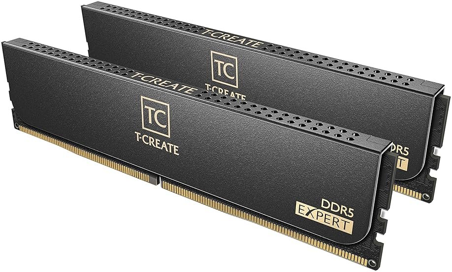 TEAMGROUP T-Create Expert CL30 Overclocking 10L DDR5 32GB Kit (2 x 16GB) 6000MHz (PC5-48000) Intel XMP 3.0 & AMD EXPO Compatible Desktop Memory Module Ram Black - CTCED532G6000HC30DC01 - Product Image