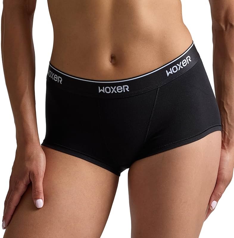 Woxer Womens Boxer Briefs Underwear – Ultra Short Boyshorts Panties, Modal Fabric, Chafe-Free, Boxers for Sleep & Gym - Product Image