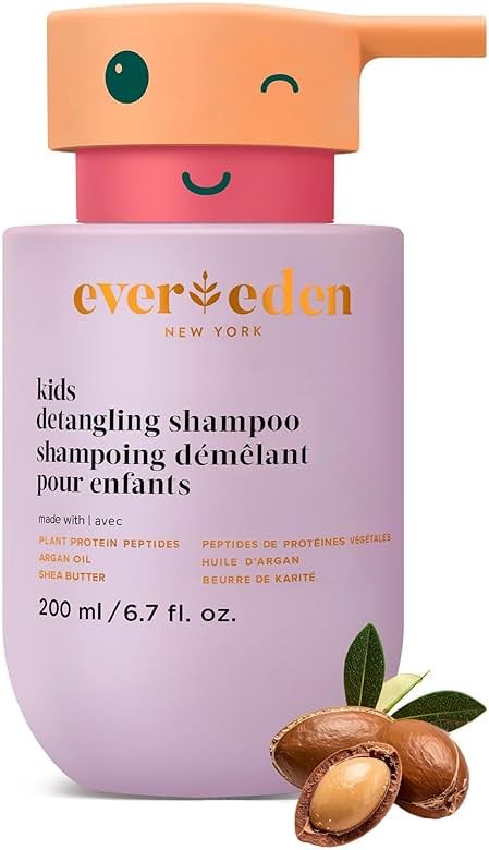 Evereden Kids Detangling Shampoo | Dermatologist-Tested, EWG Verified, No Silicones | For Curly or Straight Hair | Clean, Vegan, Sulfate-Free, Hypoallergenic, Gentle for Daily Use, 6.7 fl oz - Product Image