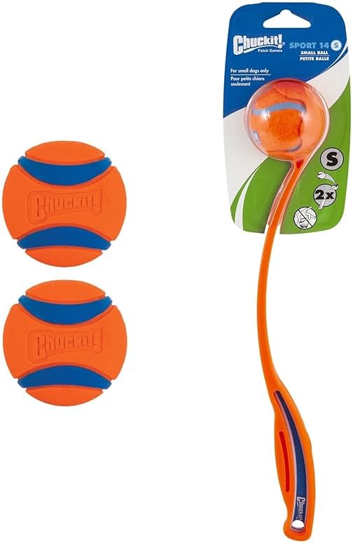 Chuckit! Ultra Ball Dog Toy (Small) and ChuckIt! Sport 14S Dog Ball Launcher - Product Image