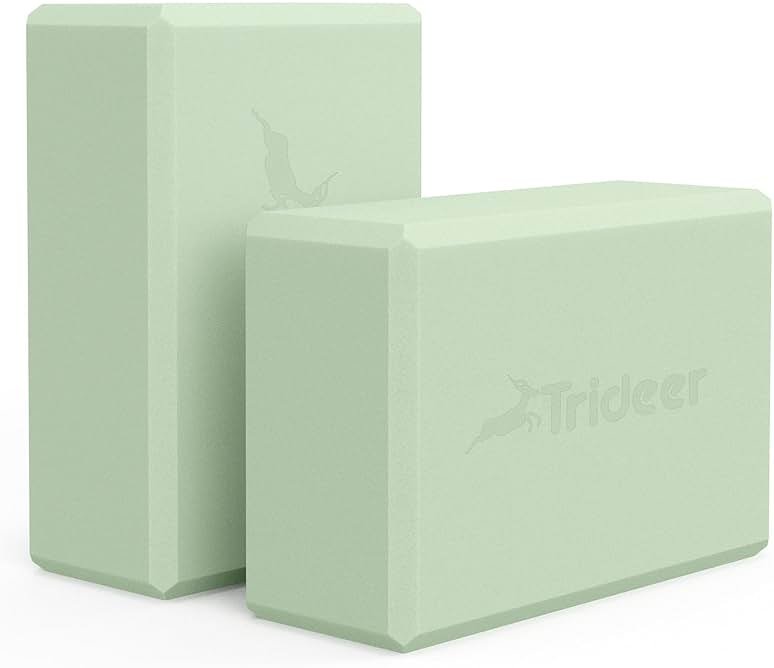 Trideer Yoga Blocks 2 Pack, Soft Non-Slip Foam Blocks with Beveled Edges for Alignment and Stretching in Yoga, Pilates, and Dance - Supportive, Lightweight, Odor Resistant, Latex-Free - Product Image