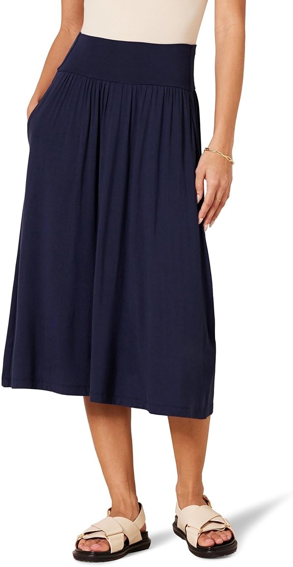 Amazon Essentials Women's Jersey Pull On Midi Length Skirt - Product Image