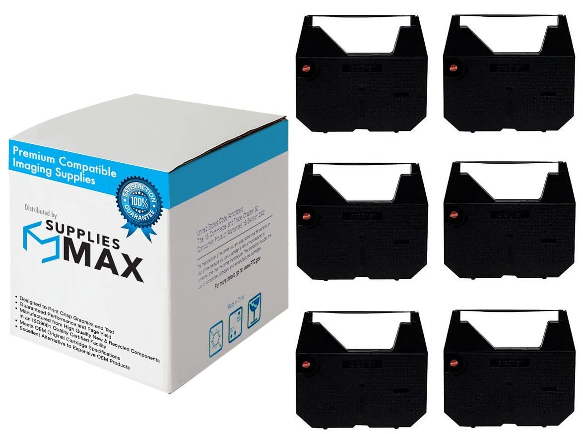 SuppliesMAX Compatible Replacement for DPSR14202 Black Typewriter Correctable Ribbons (6/PK) - Replacement to Brother 1230 / Brother 1030 - Product Image
