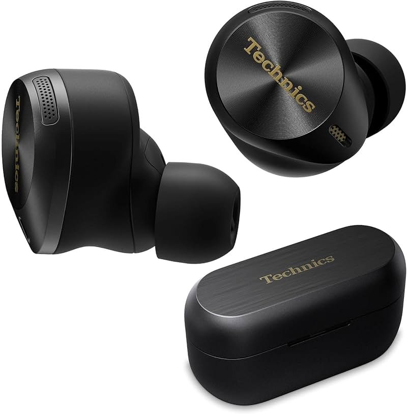 Technics Premium Hi-Fi True Wireless Bluetooth Earbuds with Advanced Noise Cancelling, 3 Device Multipoint Connectivity, Hi-Res Audio + Enhanced Calling Wireless Earbuds - EAH-AZ80-K (Black) - Product Image