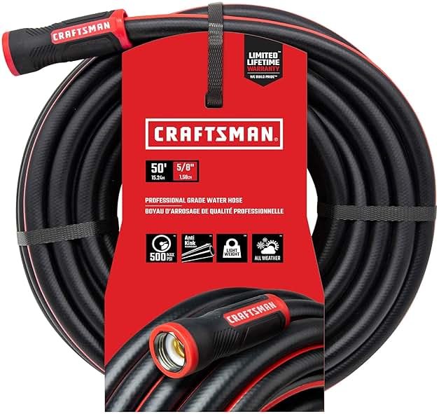 Craftsman Heavy Duty Professional Grade Garden Hose, 50 Feet x 5/8 Inch - Product Image