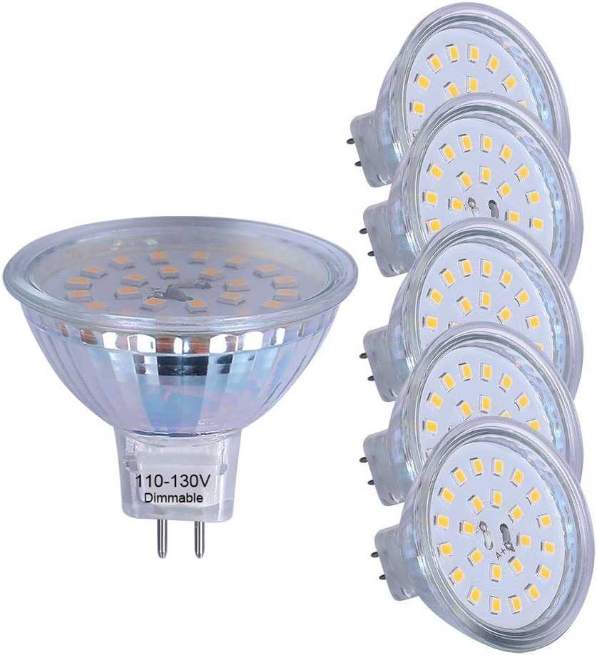 ukzboss mr16 120V Dimmable 5w Warm White 2700K led Spotlight Bulb lamp 50w Halogen Replacement for Tracking Light floodlight Fixture (120V dimmable 5W 2700K) - Product Image