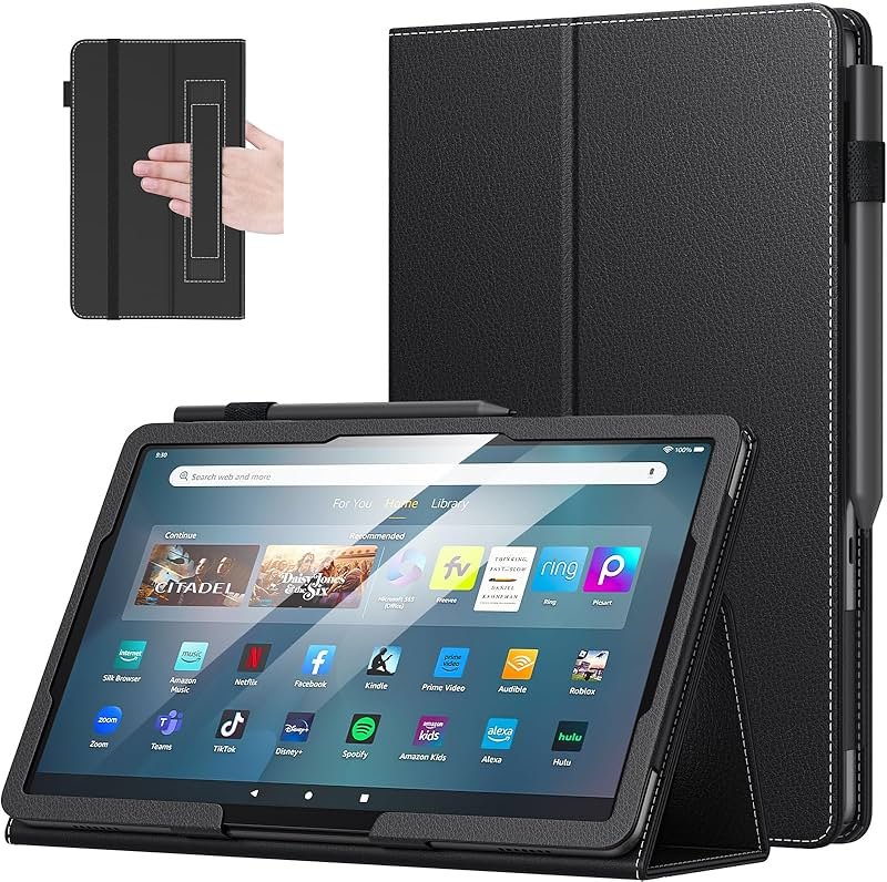 MoKo for Amazon Kindle Fire Max 11 Case (13th Generation, 2023 Release) 11" - Slim Folding Stand Cover Case for Fire 11 Tablet with Auto Wake/Sleep, Black - Product Image