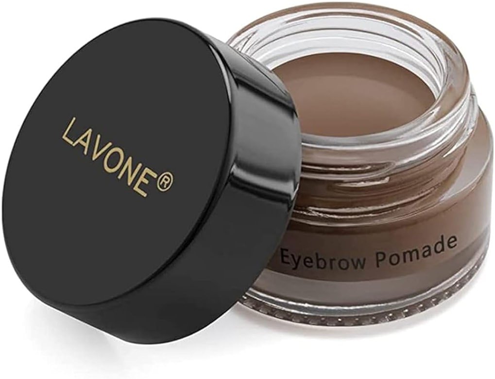 Eyebrow Pomade - Waterproof Brow Pomade for Long-lasting Results,Smudge Proof and Sweat Resistant Formula,Natural Eyebrow Makeup for All Skin Types and Tones - Dark Brown - Product Image