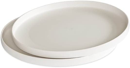 Nordic Ware 10-Inch Meal Plate, Set of 2, White, Microwave Safe Polypropylene - Product Image