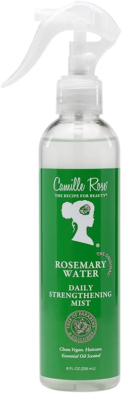 Camille Rose Rosemary Water, Daily Hair Strengthening Mist – Hydrating Refresher Spray with Rosemary Oil, Peppermint & Aloe Vera, 8 Oz Ea - Product Image