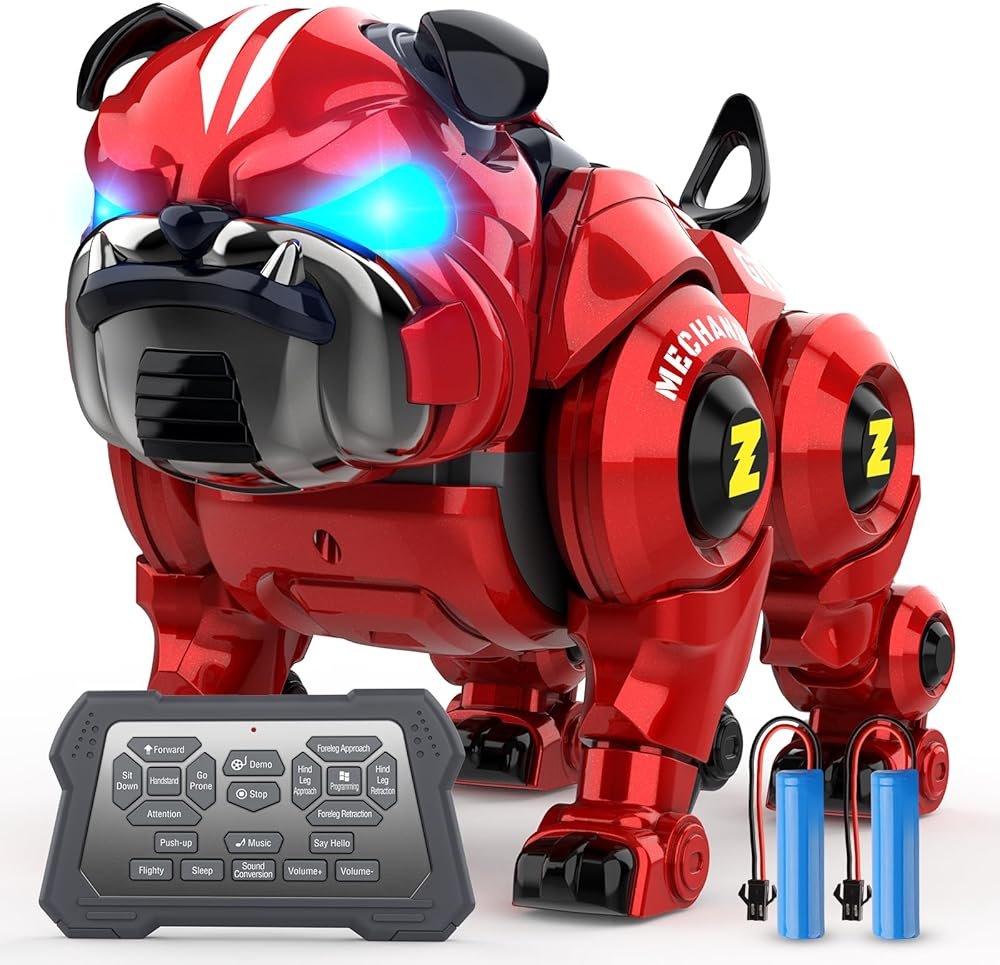 Lterfear Robot Dog for Kids, Remote Control Robot Rechargeable Programing Stunt Robo Dog with Sing, Dance, Touch Function, Robotic Dog Toy for Boys Ages 5 6 7 8 9 10+ Birthday Gifts, Red - Product Image