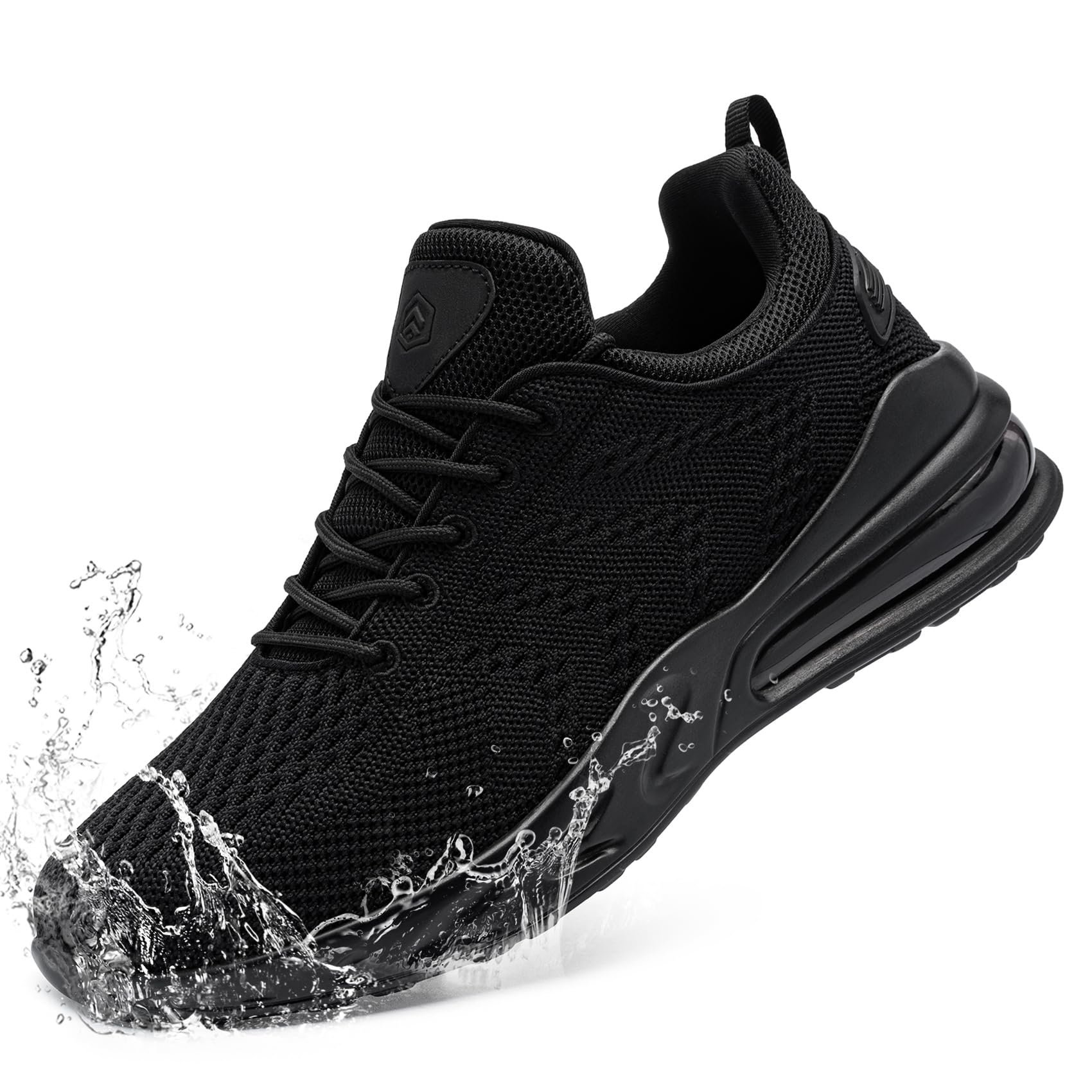 LARNMERN Men Non Slip Work Sneakers Water Resistant Food Service Zapatos Trabajo Antideslizantes Walking Shoes Waterproof Shoes Slip-on - Product Image
