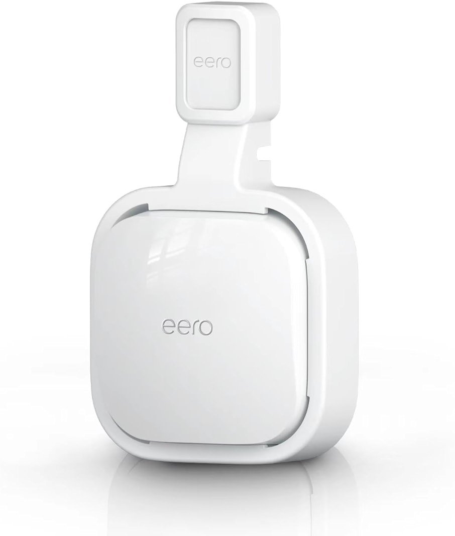 Wall Mount Holder for eero Pro 6e/Pro 6 Mesh Wi-Fi System,Outlet Wall Mount Stand Bracket for eero Pro 6e tri-Band Mesh,Wall Bracket for eero Pro 6 Extender Router Wire Organizer (1) - Product Image