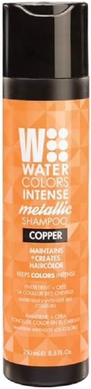 Watercolors INTENSE METALLIC Semi Permanet Color Depositing Shampoo-Sulfate & Paraben Free to Maintain & Enhance Hair Color 8 fl oz - COPPER - Product Image