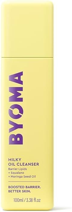 BYOMA Milky Oil Cleanser - Hydrating Facial Cleanser for Skin Barrier Repair - Tri-Ceramide Face Wash for Sensitive Skin & All Skin Types - Deeply Hydrated Skin, No Oily Residue - 3.38 fl oz - Product Image
