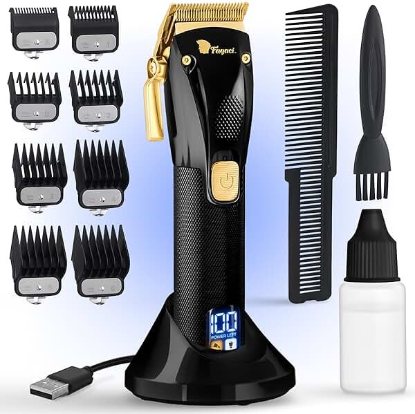 Fagaci Professional Hair Clippers for Men - Precise Cutting, Turbo Power Cordless Hair Clippers with 5 Hour Battery Life - Product Image