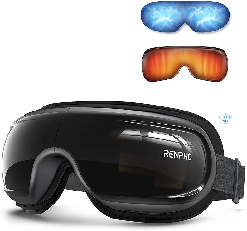 RENPHO Eye Massager with Heat and Cooling Voice Control, Fathers Day Dad Gifts for Husband Men, FSA Eligible HSA, Massaging Eye Mask for Dry Eyes Head Tension and Stress Relief - Eyeris 3 - Product Image