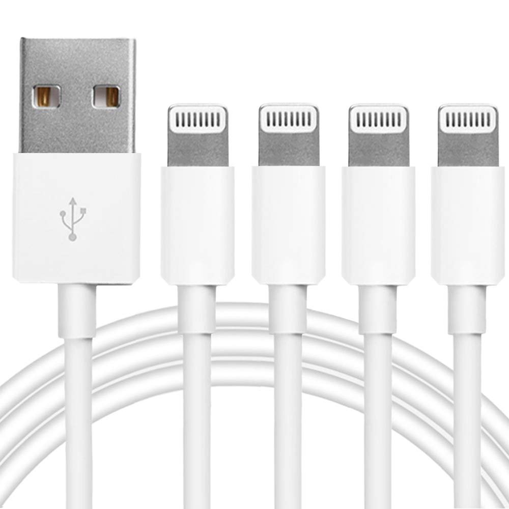 4Pack Original Apple MFi Certified Charger Lightning to USB Charging Cable Cord Compatible iPhone 14/13/12/11 Pro/11/XS MAX/XR/8/7/6s Plus,iPad Pro/Air/Mini,iPod Touch (6ft) - Product Image