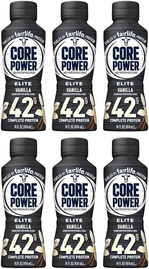 WESTERNMBY Fairlife Core Power High Protein Milk Shakes, Ready to Drink (6 Vanilla, 42g) - Product Image