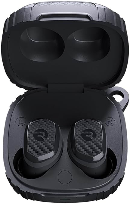 Raycon Impact Earbuds Military-Grade Impact Resistant, IP67 Bluetooth Earbuds with Stereo Sound, 90 Hours of Battery Life, Active Noise Cancellation (Black) - Product Image