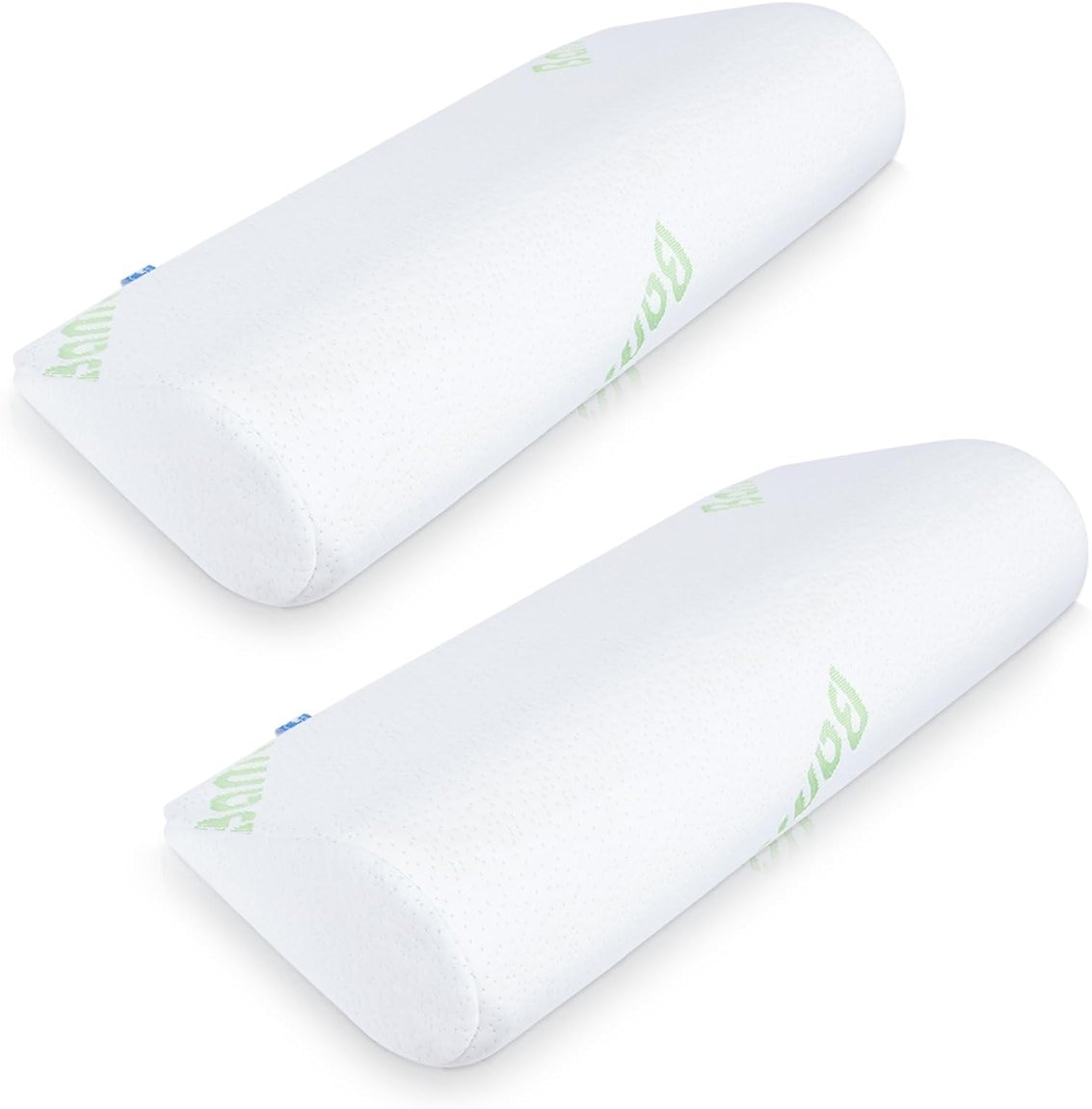 COOLBEBE Cervical Neck Pillows 2PCS, Memory Foam Neck Roll Pillows for Sleeping, Ergonomic Bolster Pillow for Bed, Sofa, Car Seat, Spine Support for Back Sleepers (2 Pack) - Product Image