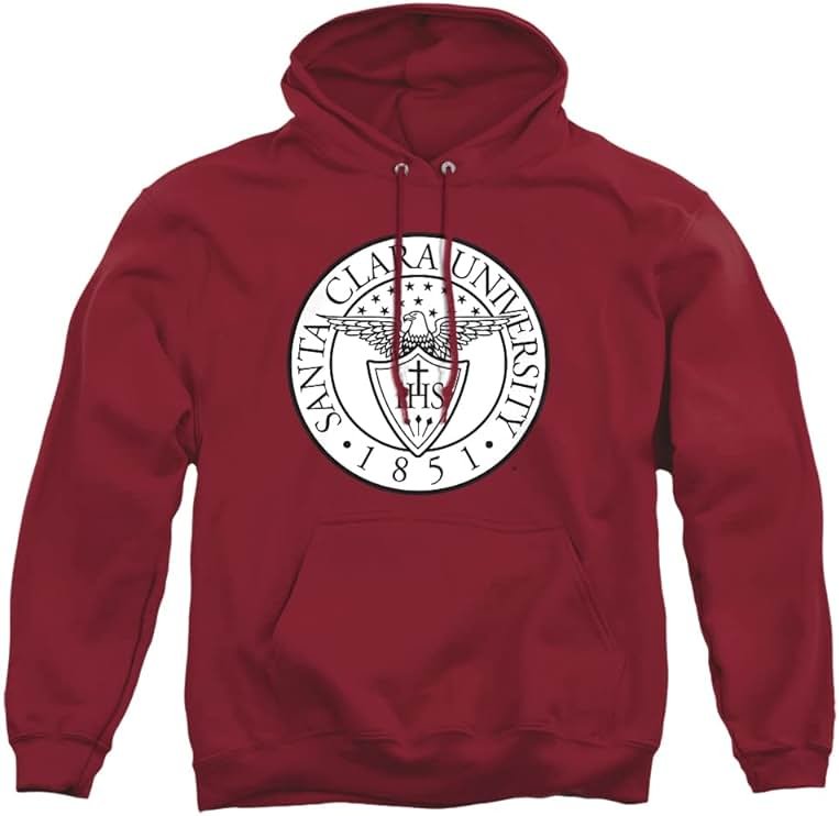 LOGOVISION Santa Clara University Official Plaid Badge Unisex Adult Pull-Over Hoodie - Product Image
