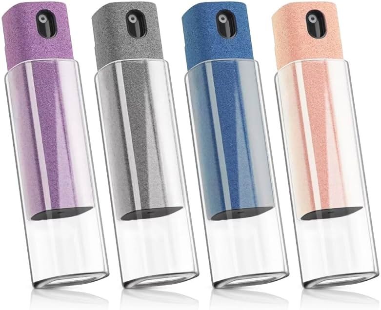 4 Pack Screen Cleaner 3-in-1 Touchscreen Mist Cleaner Spray and Microfiber Cloth Built-in Cleaning Solution Portable Reusable Fingerprint-Proof Spray Bottle for Phone Laptop iPad TV Monitor Car Screen - Product Image