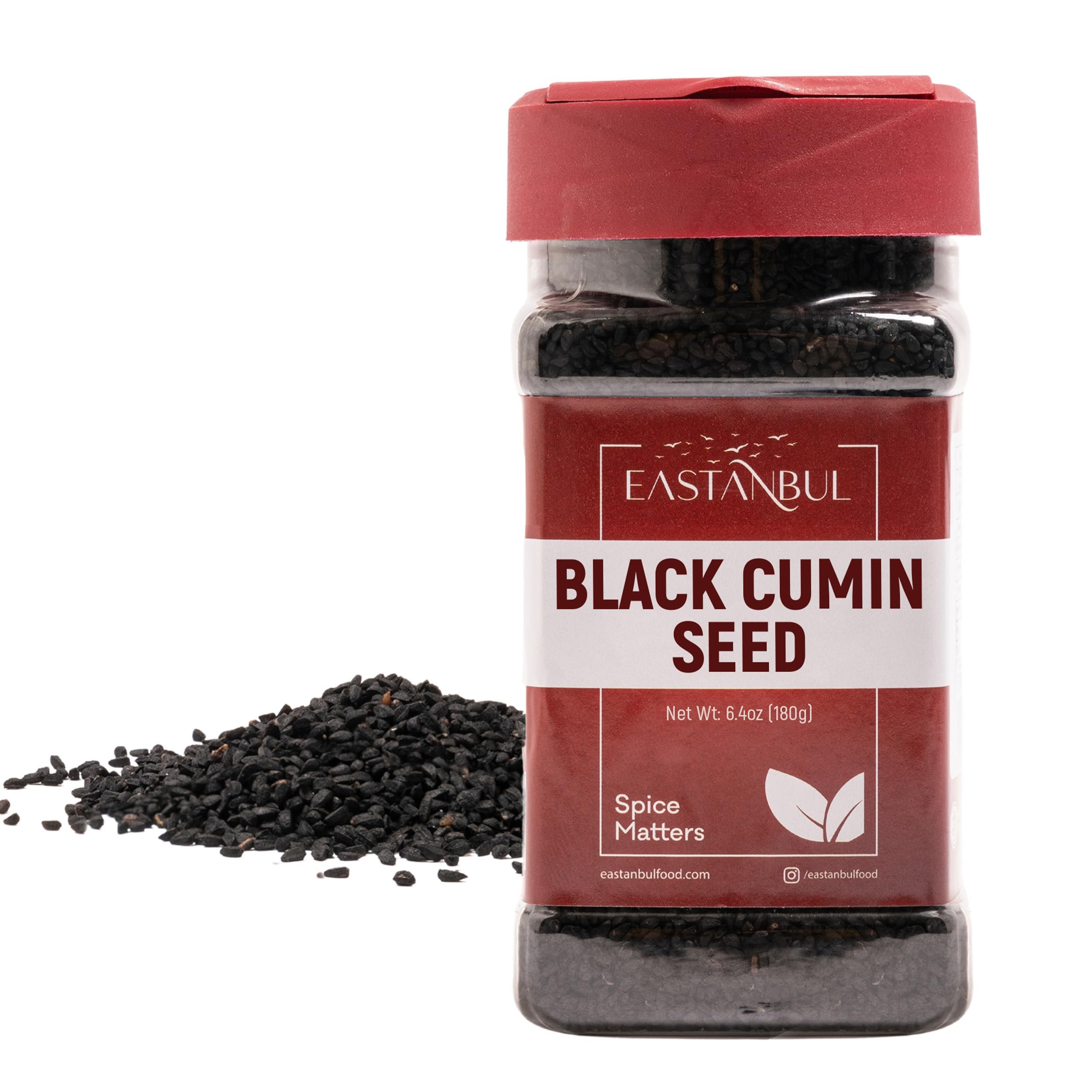 Eastanbul Nigella Seeds, Black Cumin Seed, Whole Black Cumin, Flavorful, Natural AKA Nigella Sativa & Kalonji, Perfect for Cooking and Baking, No Salt, No Preservatives, No Additives, 6.4oz - Product Image