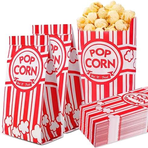 VOISEN Paper Popcorn Bags,600 Pack 1oz Popcorn Bags Individual Servings, Popcorn Bag Bulk for Popcorn Machine,Movie Nights Pop Corn Bags - Product Image
