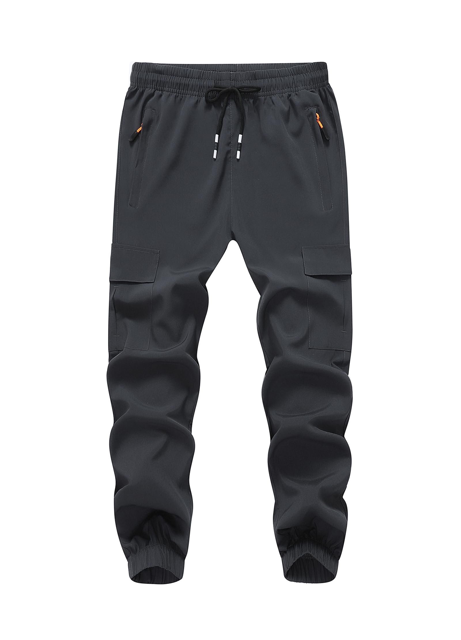 WaltZon Boy's Cargo Joggers Pants Youth Quick Dry Hiking Lightweight Pants for Sports Outdoor with Zipper Pockets - Product Image
