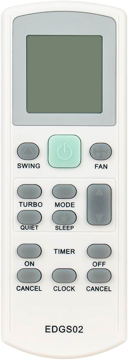AULCMEET EDGS02 Replace AC Remote Control Compatible with Daikin/Acson Air Condtioner GS02 OM-GS02-0112 OM-GS02-1011 OM-GS02-1111(2) BRC52A61 BRC52A63 BRC52A62 R08019037090A R08019034086 - Product Image