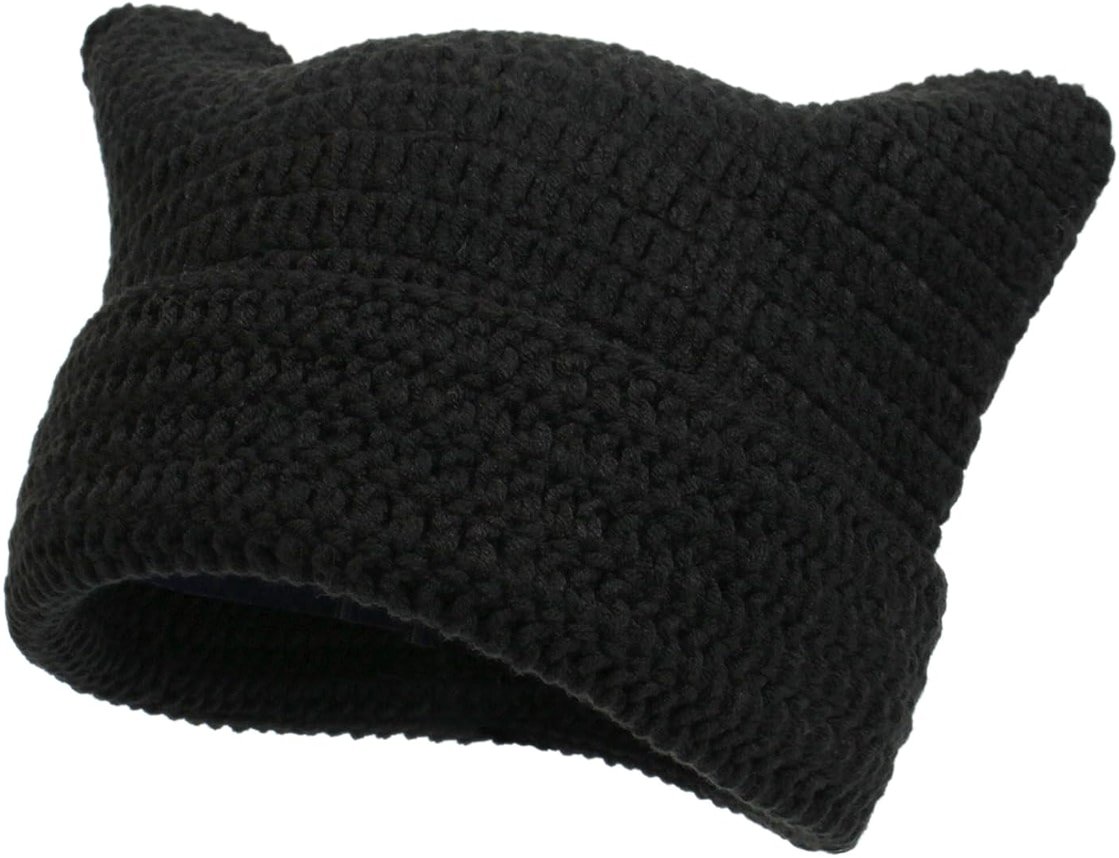 Women Beanie Warm Winter Hats, Soft Knit Lazy Beanie for Women, Women Cat Beanie，Women Fox hat, Slouchy Beanies for Women - Product Image