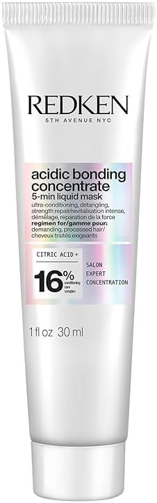 Redken Acidic Bonding Concentrate Hair Mask - Hydrating 5 Minute Liquid Mask, Bond Building & Strengthening, For Dry, Damaged Hair - Product Image