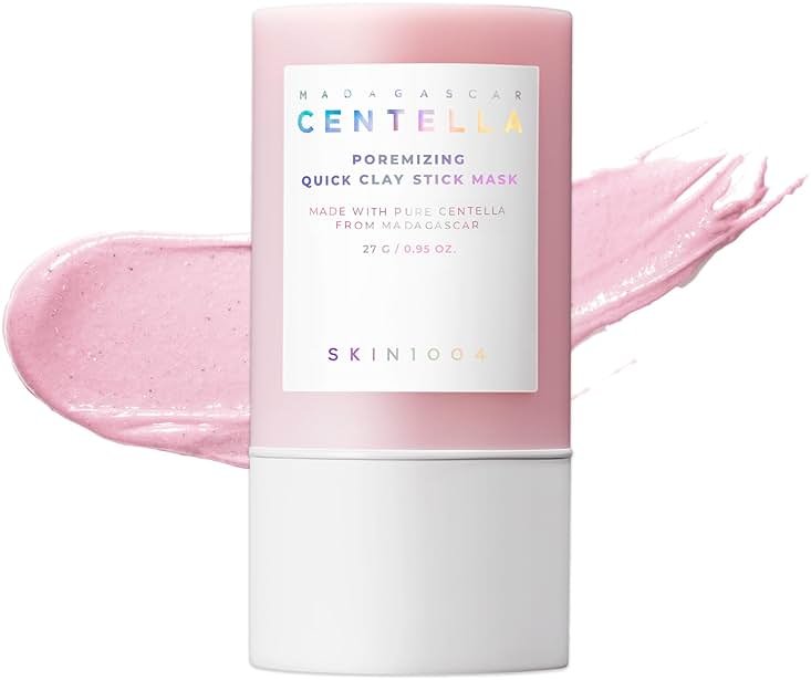 SKIN1004 Poremizing Quick Clay Stick Mask, Face Mask Skincare for Pore Minimizing, Facial Clay Mask with Centella, Pore Minimizer for Sebum Control, Pink Mud Mask, Korean Skin Care, 0.95 oz / 27g - Product Image