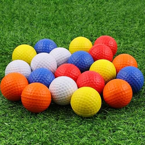 Guirnd 20 Pack Foam Golf Balls, 41mm Practice Golf Balls, Realistic Feel and Long Lasting Limited Fligh Practice Golf Balls for Backyard, Soft Golf Balls for Indoor or Outdoor - Product Image