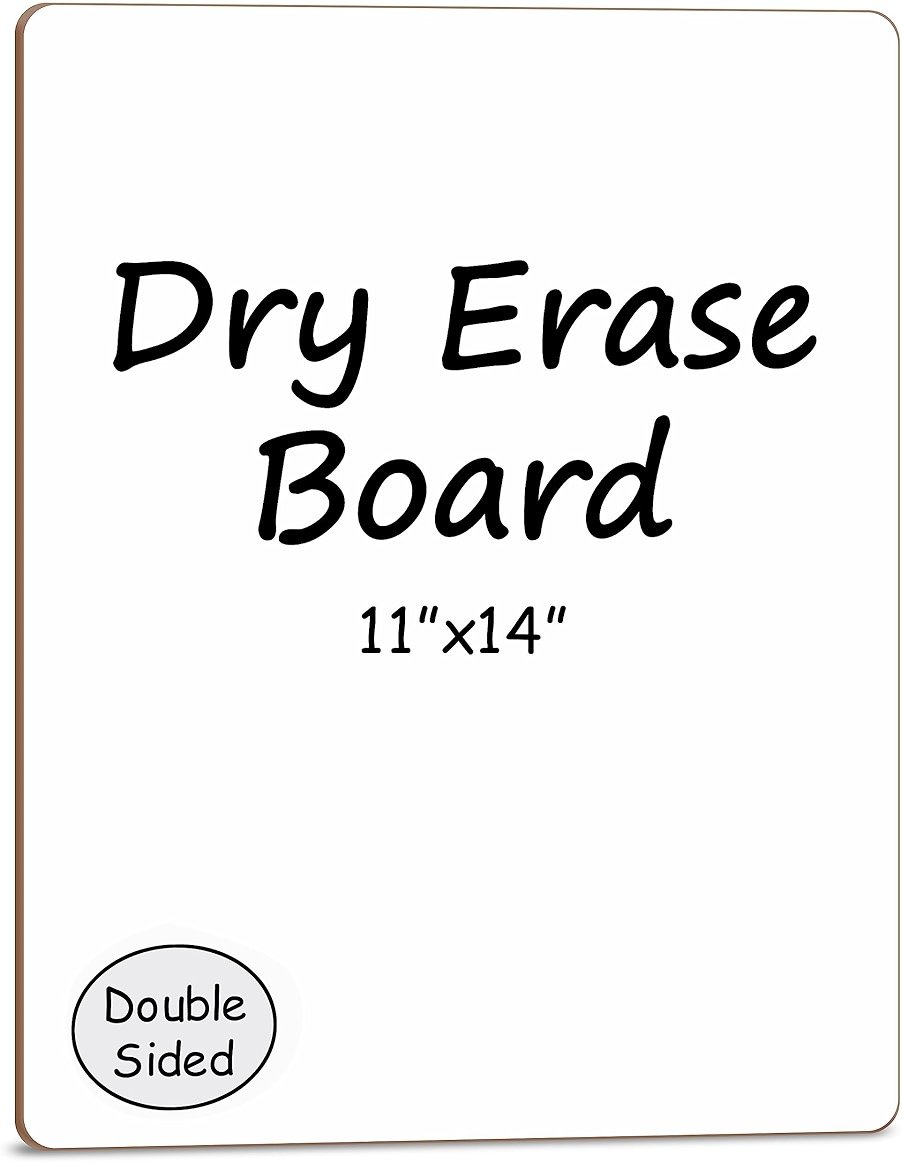 Scribbledo White Board Dry Erase Board 11" x14” Mini Double Sided Personal Whiteboard Board Dry Erase Lapboard Handheld Personal White Boards for Students Small Whiteboard Office Kitchen - Product Image