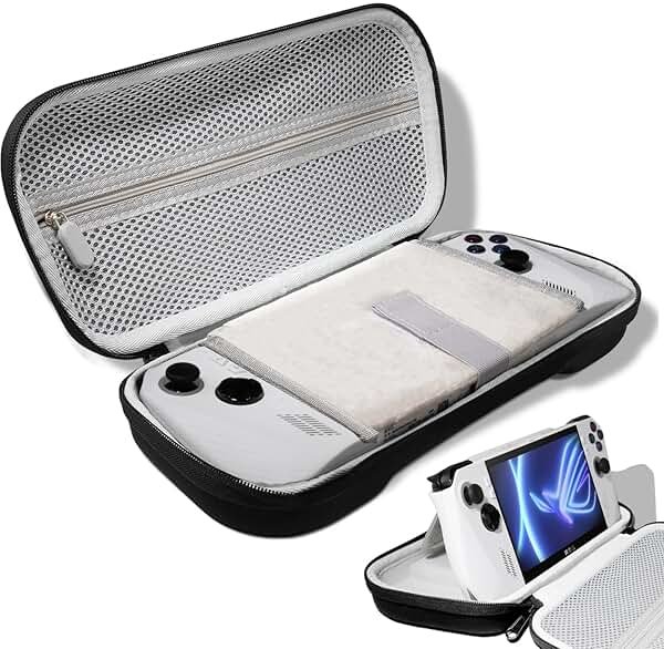 OPTOSLON Compact ROG Ally Carrying Case Compitable with ASUS ROG Ally X/ROG Ally Gaming Handheld and accessories, Hard Case for Travel and Storage[Black] - Product Image